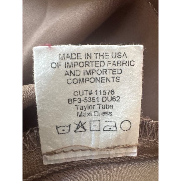 NWOT Show Me Your Mumu Large Taylor Tube Maxi Dress Dune Luxe Satin - Picture 14 of 16
